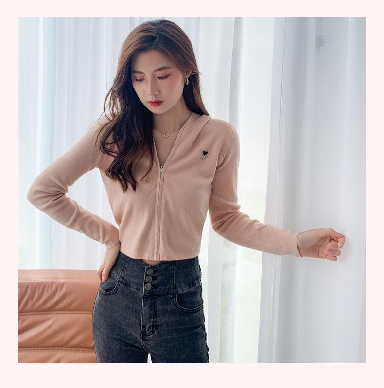 小个子卫衣拉链连帽毛衣新款上衣外套7