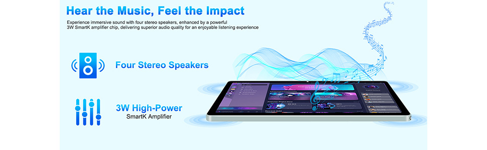 tablet with 4 speakers
