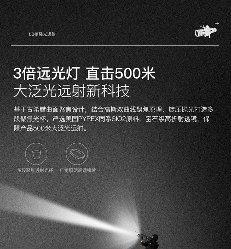 手电筒超亮可充电