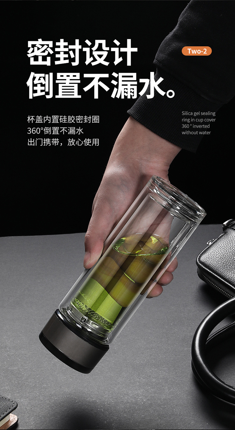 双层玻璃杯生产厂家定制广告杯子礼品杯带盖