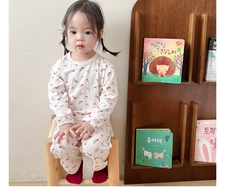 樱桃小花长袖套装_05