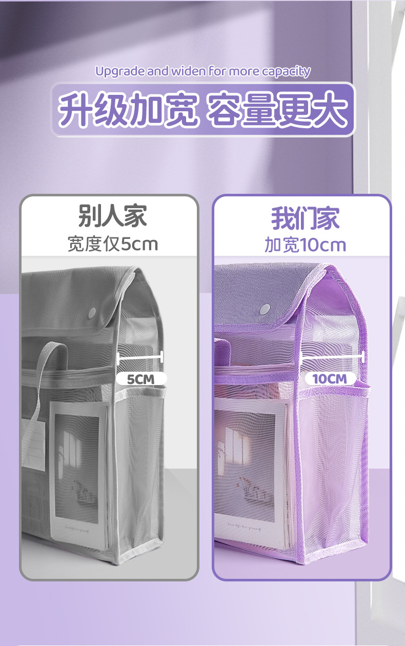 大容量收纳分类双层加厚透明作业袋