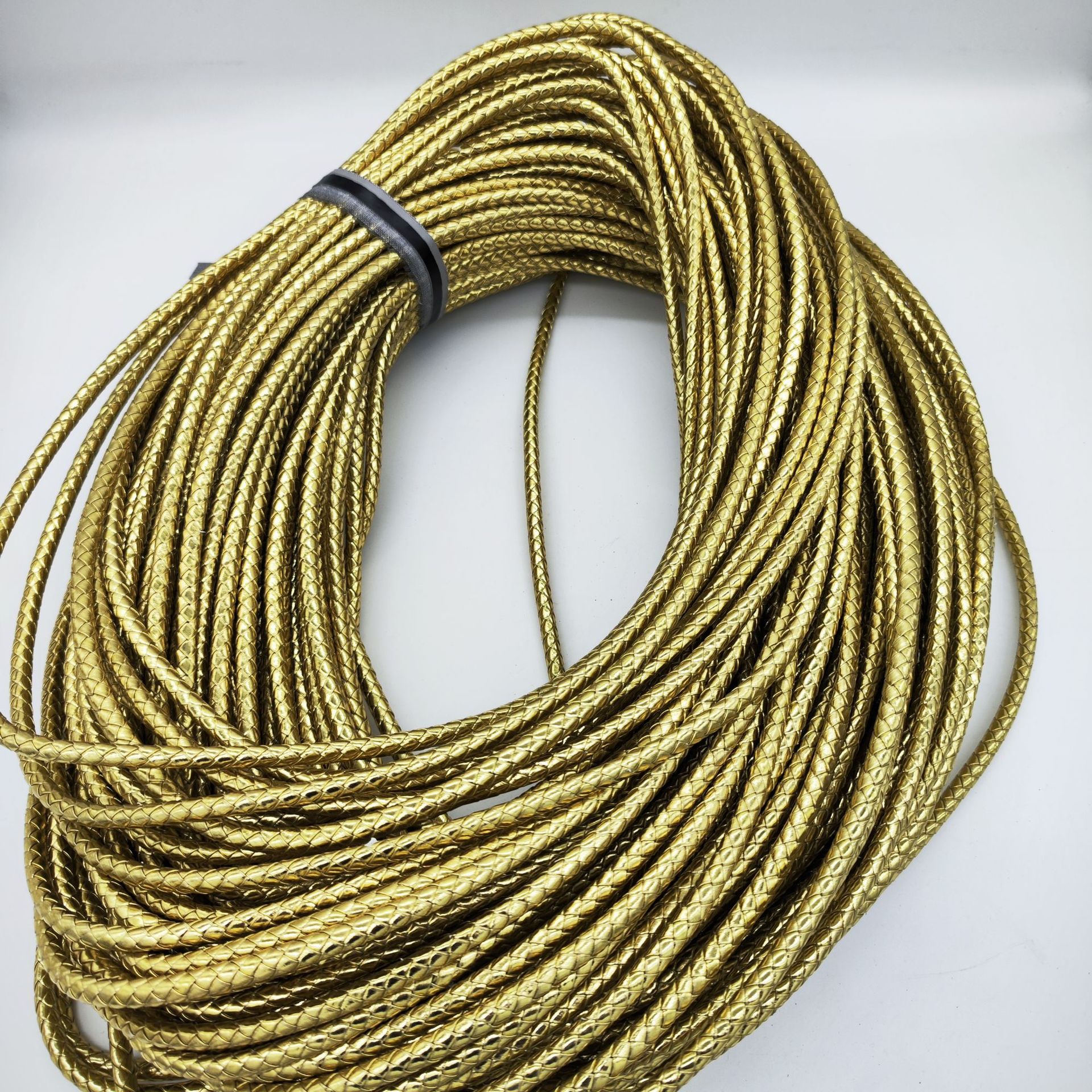 六股编织绳金色