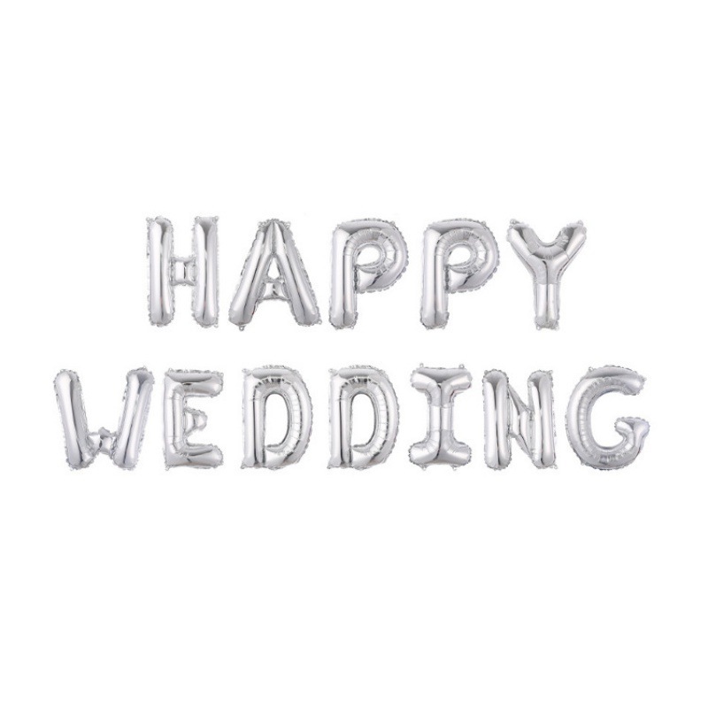 16寸美版婚庆字母套装新婚快乐我爱你1314字母七夕求婚房布