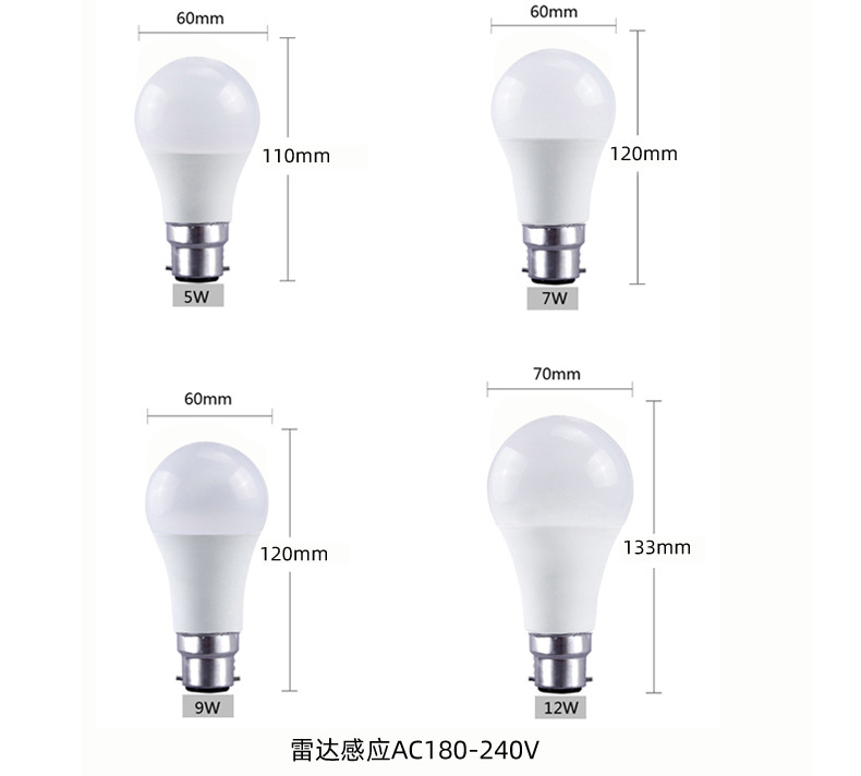 sku卡口塑包铝感应灯泡B22 .jpg