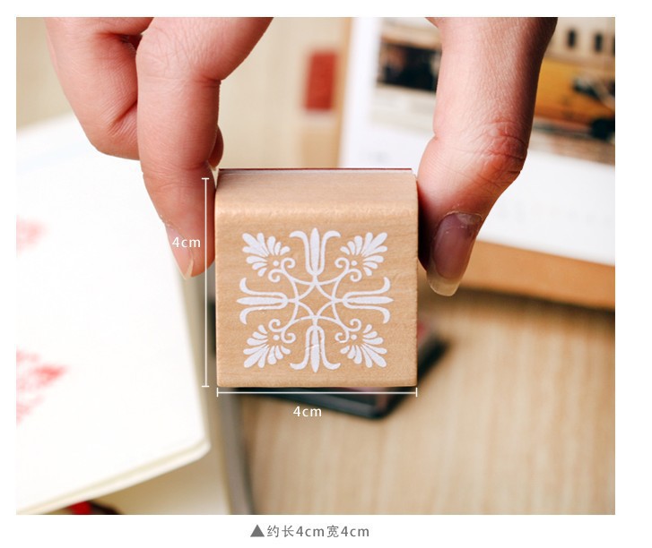 方形蕾丝花纹印章-6