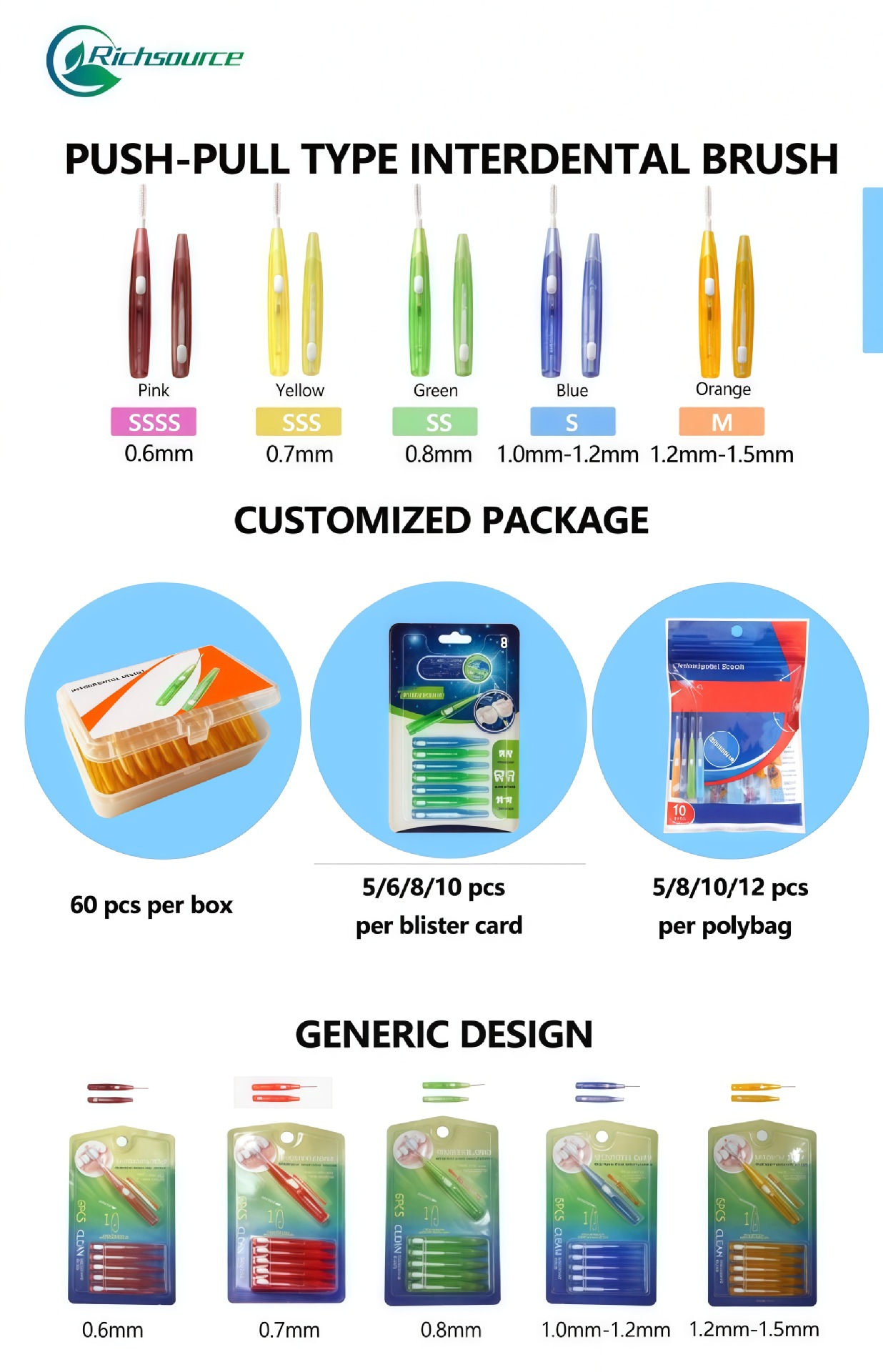 推拉式牙缝刷高清图