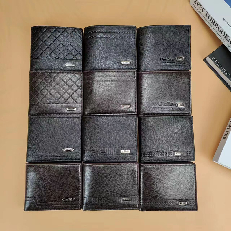 新款男士钱包多卡位钱夹带拉连大容量短款钱包活页票夹_1