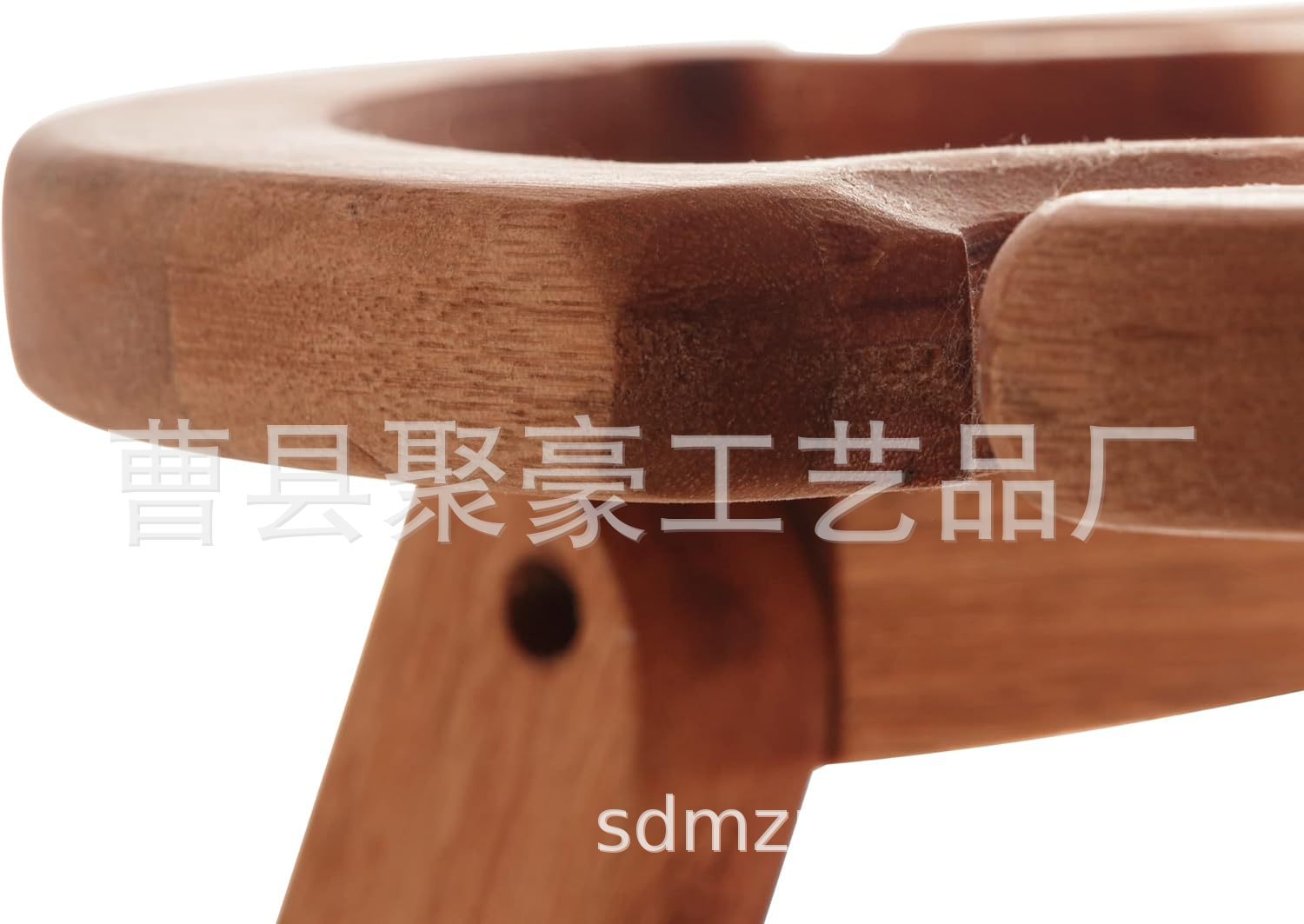 定制圆形实木户外折叠腿酒桌野餐便捷式露营餐桌木质实木果盘批发