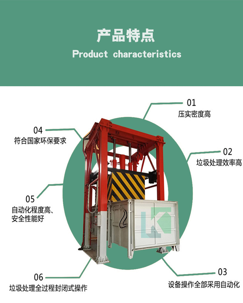 环卫垃圾转运站压缩装置 垂直垃圾中转站处理设备多少钱一台 厂家