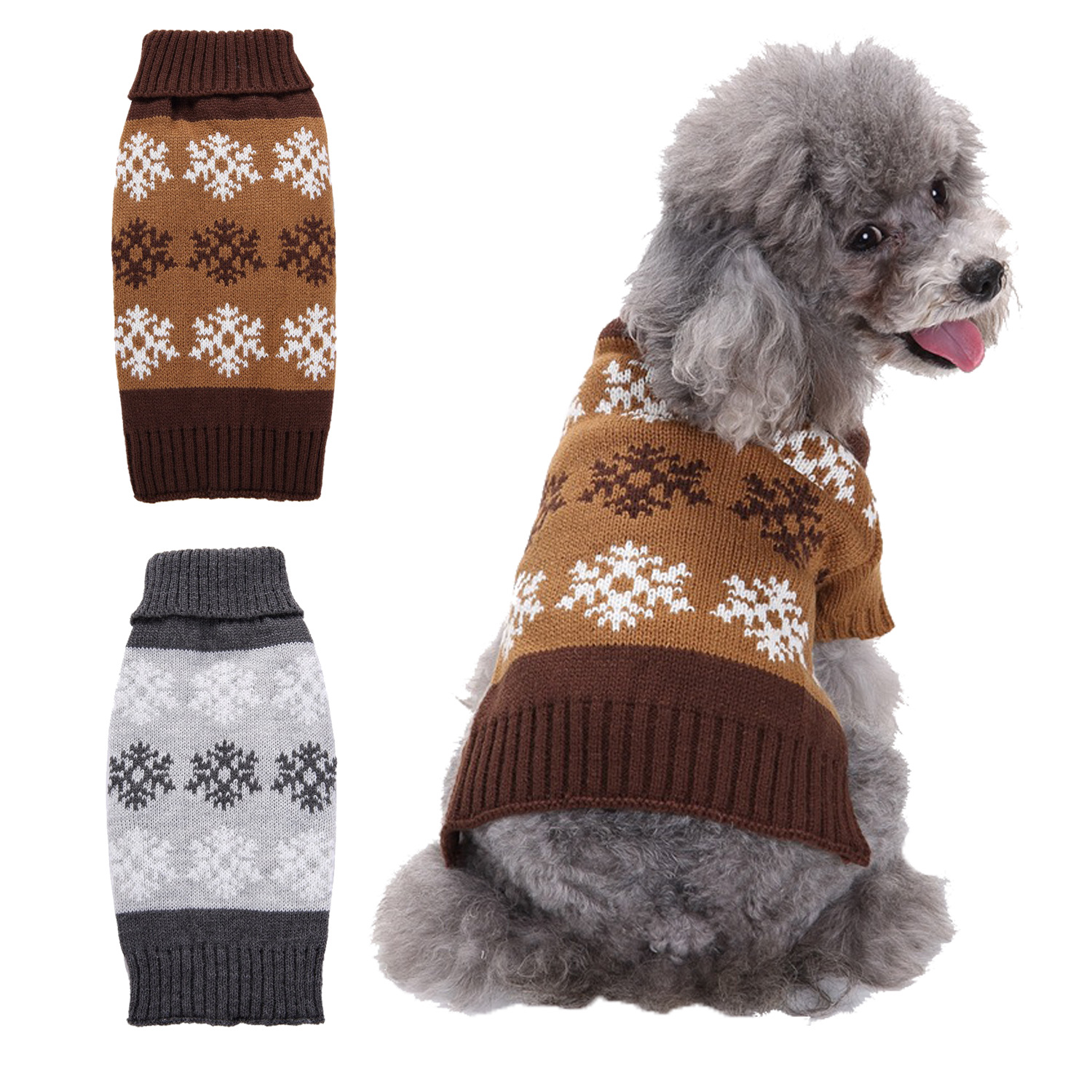 棕色灰色雪花组图1