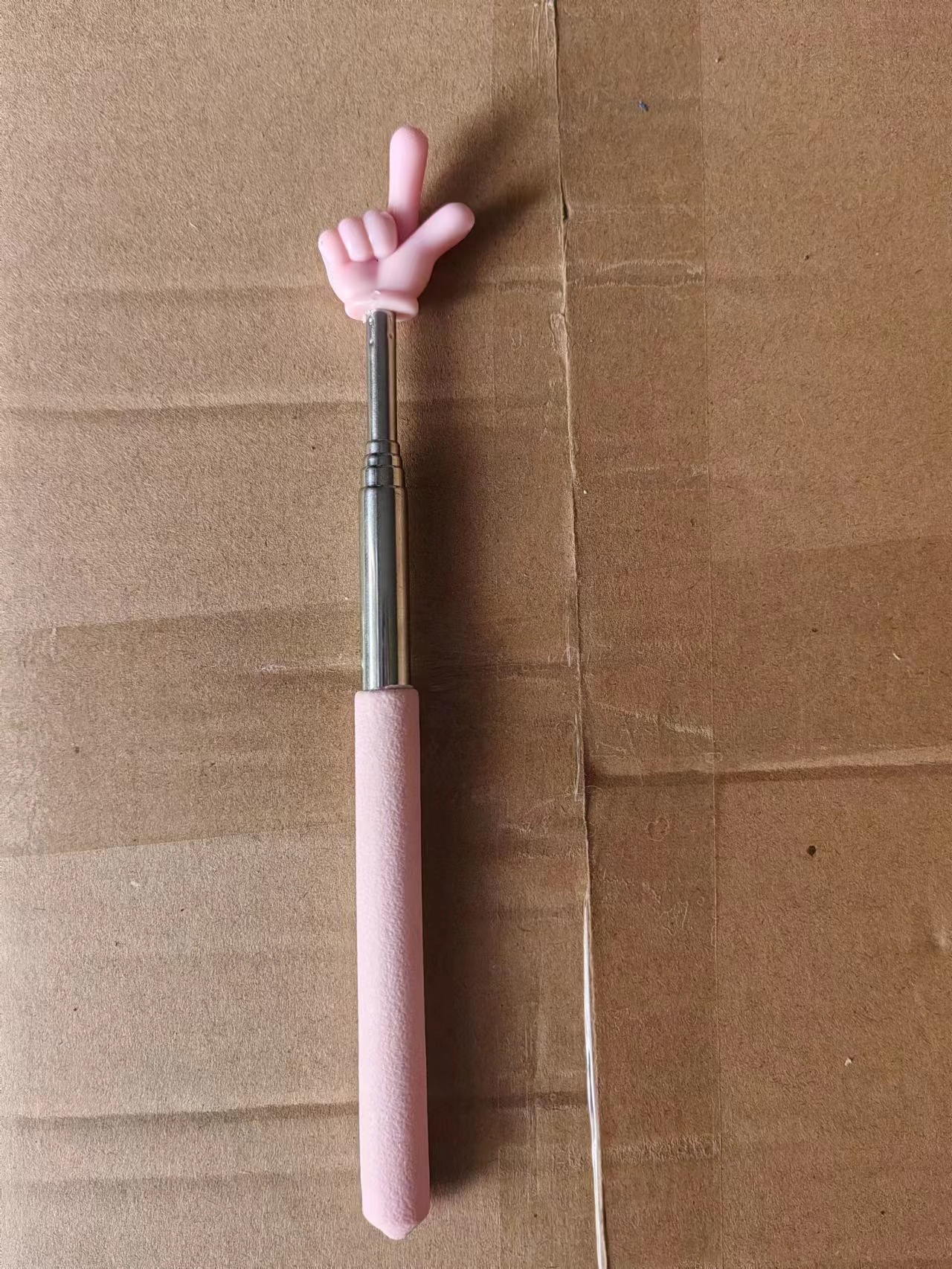 马卡龙粉色两指