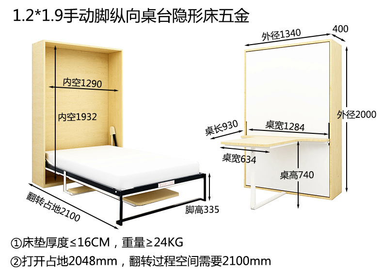 1.2-1.9纵向桌台  尺寸图