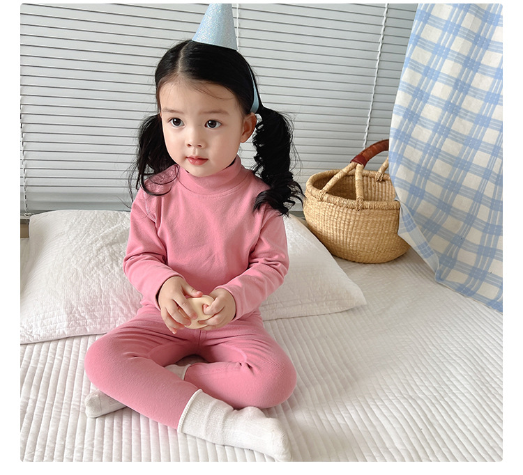 西瓜红半高领套装_05