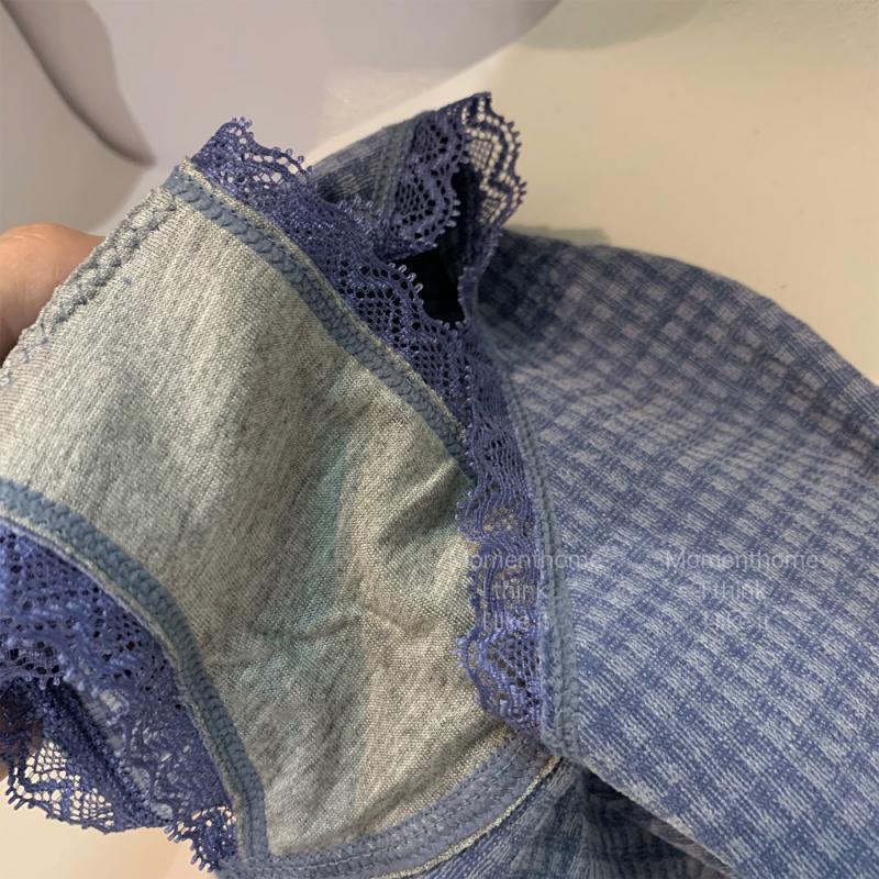 帮手描述图：MOMENTHOME 日系少女生中低腰蕾丝边in