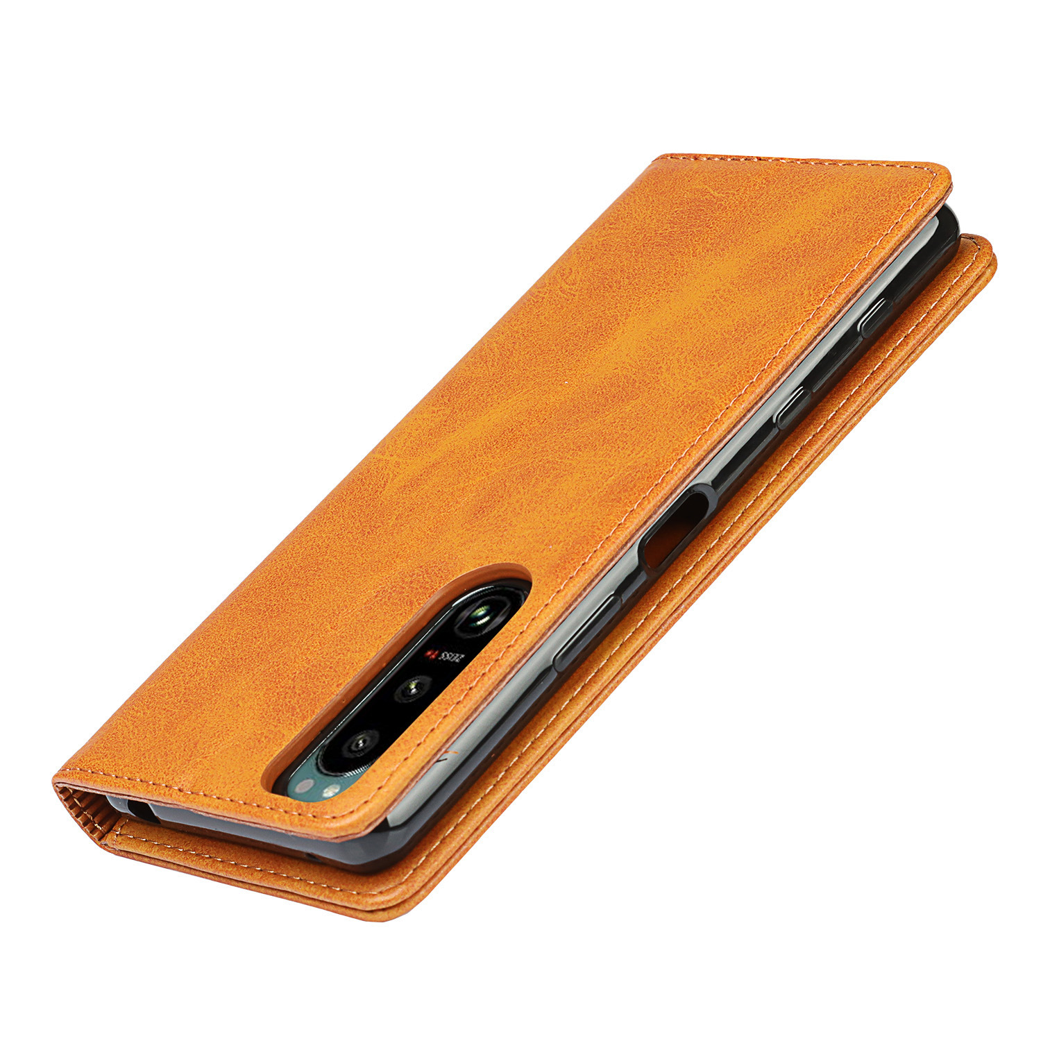 索尼 Xperia 5 III 小牛纹强磁皮套