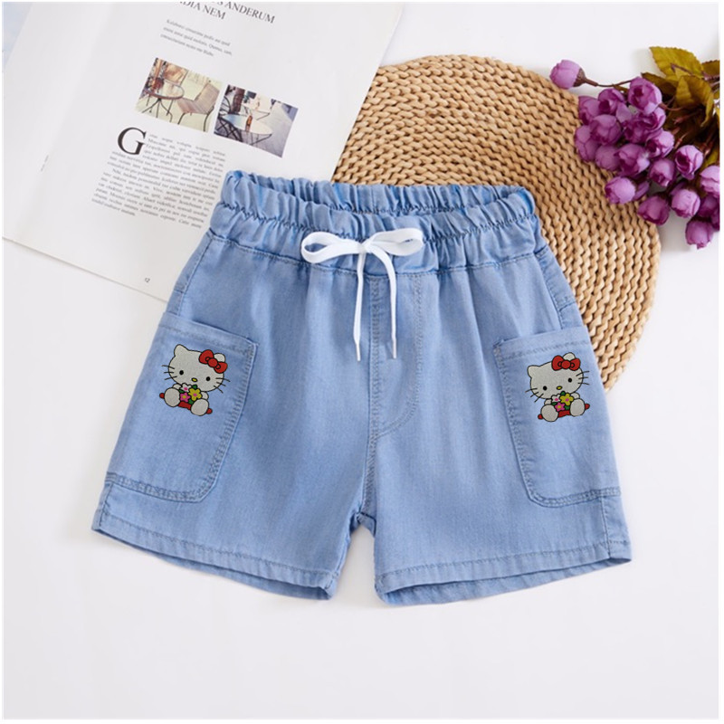 猫咪方袋天丝短裤