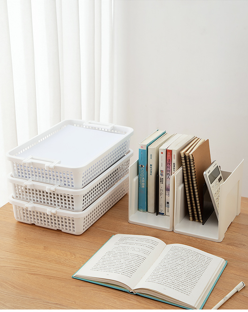 橱柜办公室书本收纳盒塑料日式a4文件收纳盒桌面杂物