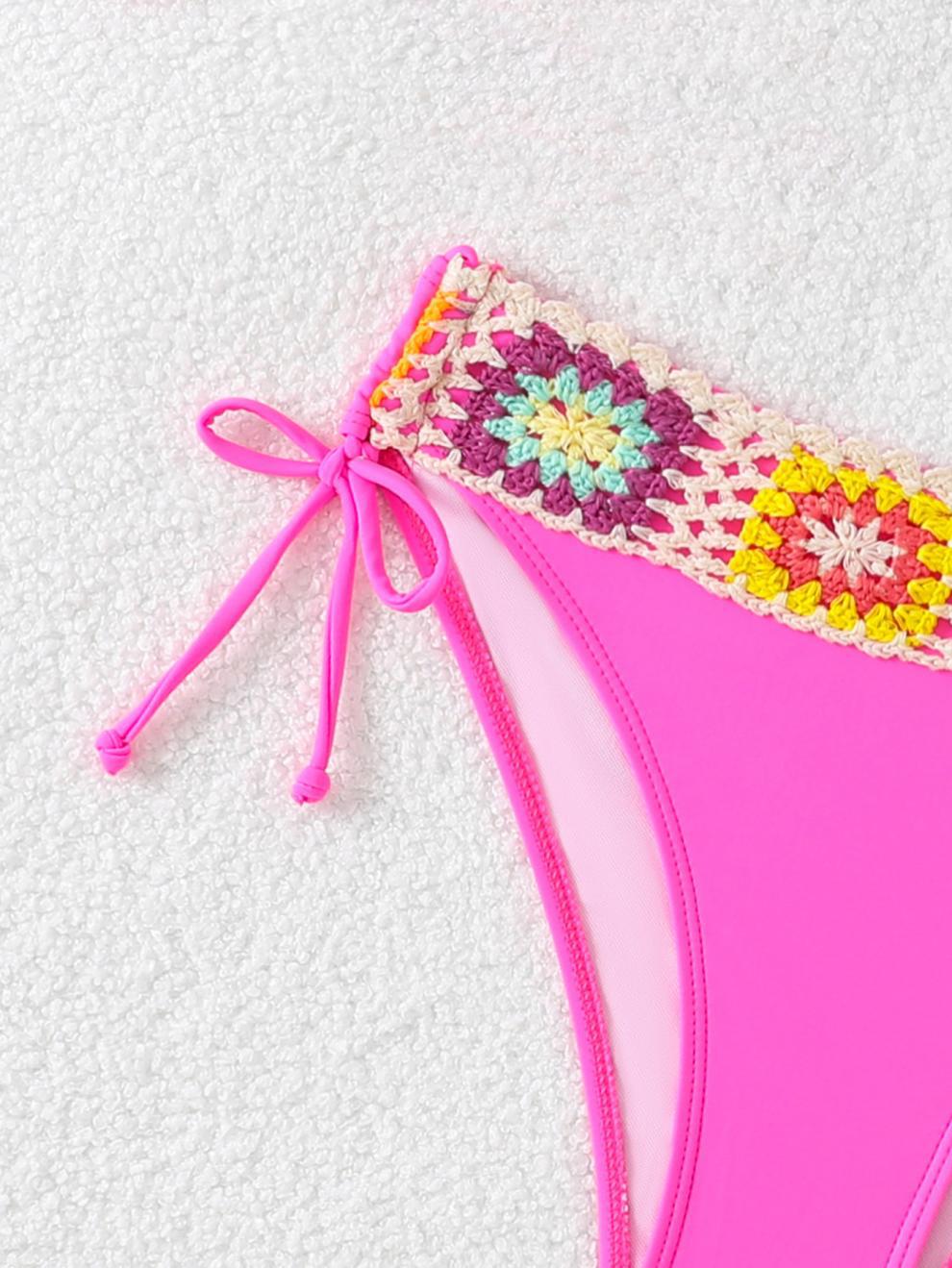 商品详情图_2025欧美新款性感纯色女士市场比基尼复古三点式