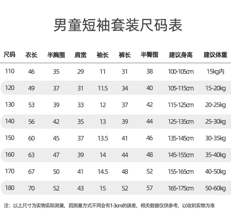 演出服男童短袖尺码 拷贝