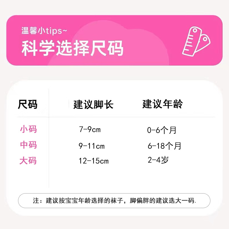 （货是2个尺码）0-4岁婴童尺码