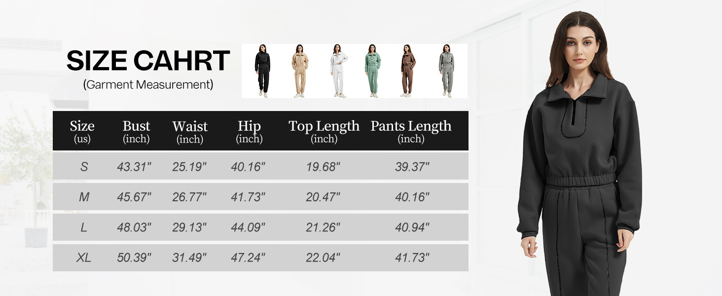 Women Outfits Half Zip Oversized Sweatshirt Jogger Pants Tracksuit Matching Set Sweatsuit Sets