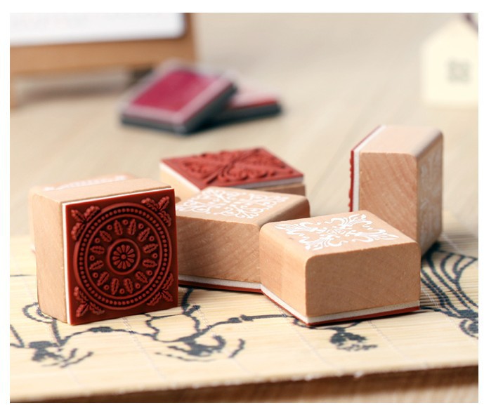 方形蕾丝花纹印章-4