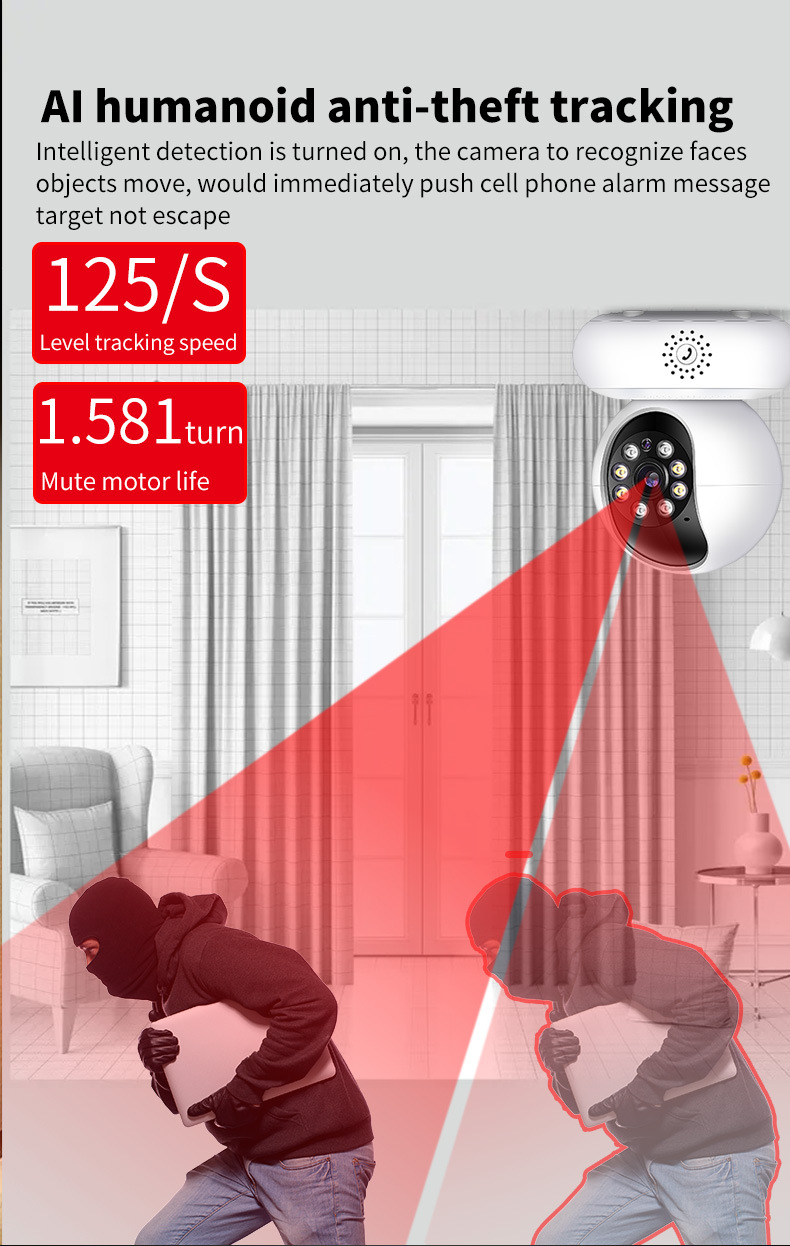 一键呼叫通话监控器无线wifi摄像头家用360度连手机远程摄