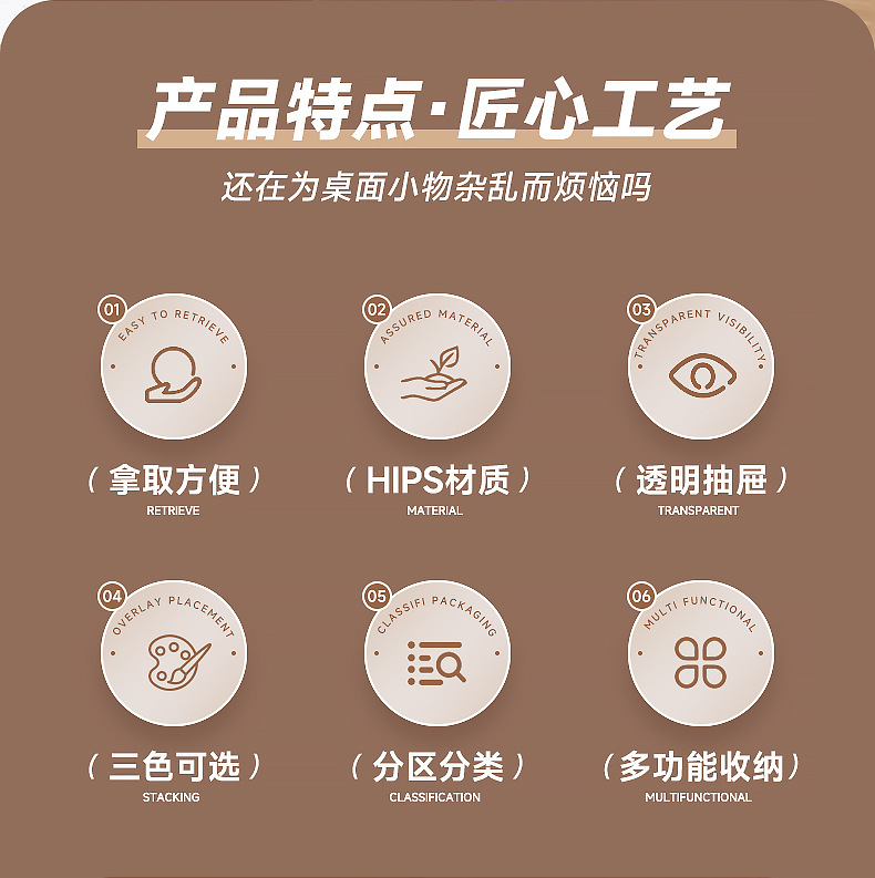 文具收纳旋转笔筒书桌收纳文具收纳盒塑料桌面收纳小杂