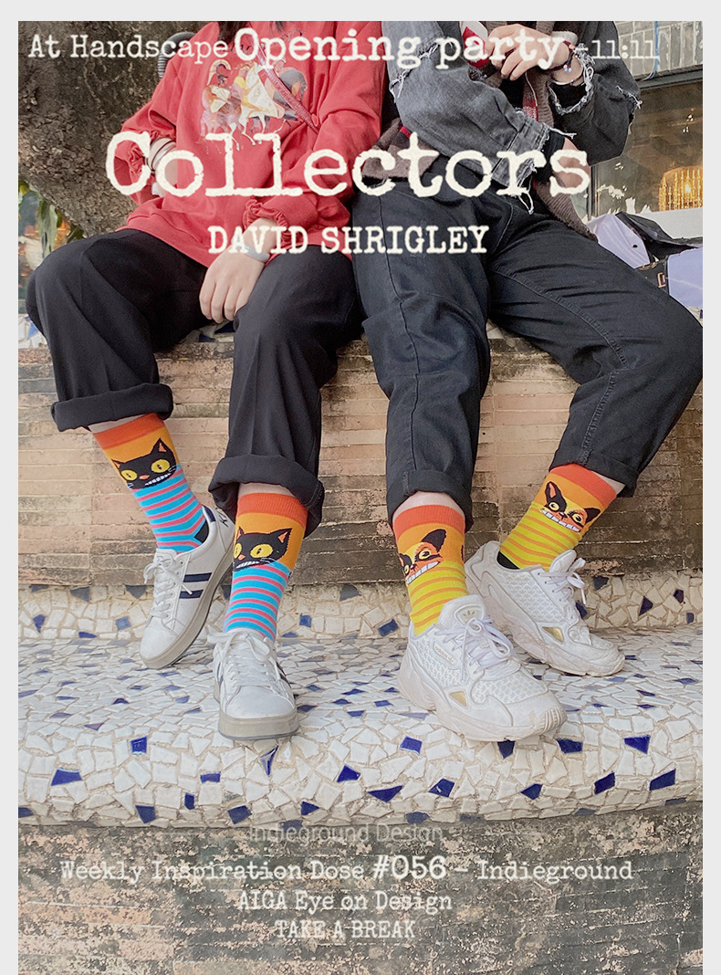 可爱猫狗袜子_02