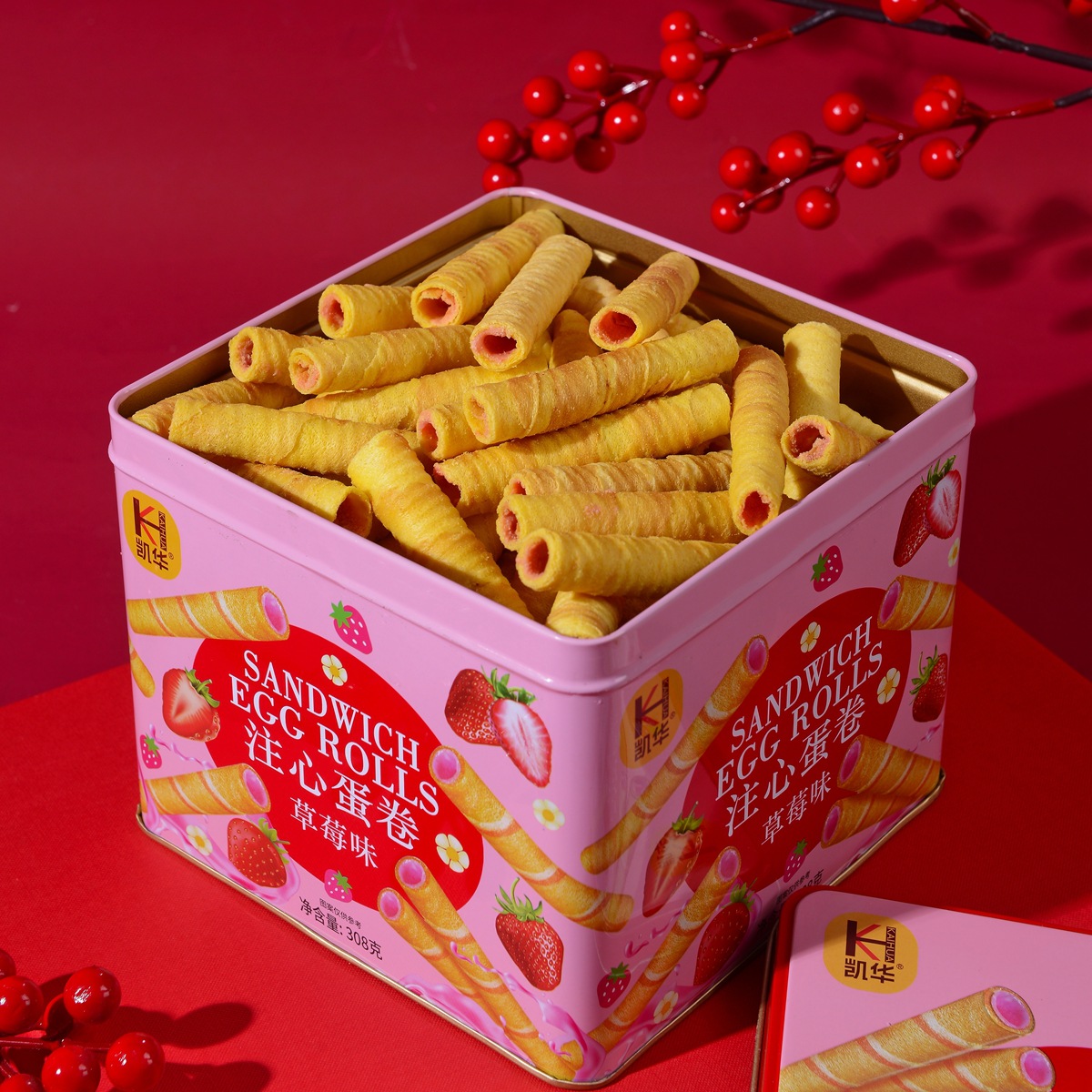 草莓味注心蛋卷（粉红）3