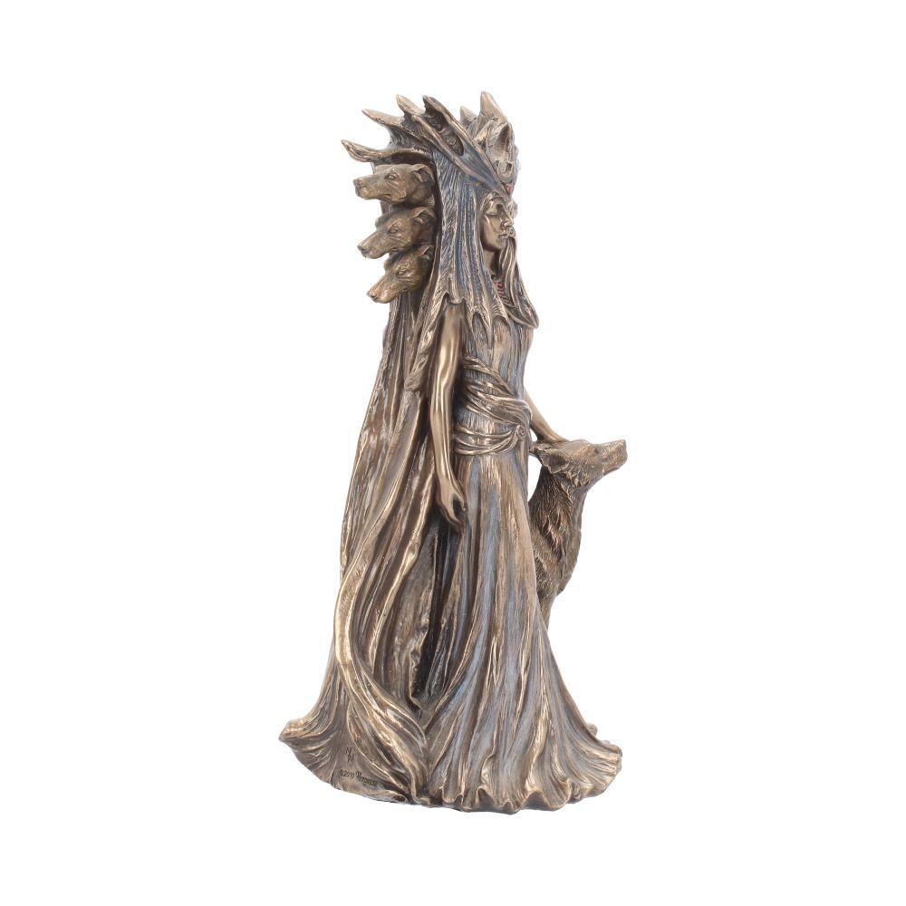 Hekate希腊魔法女神雕像与狗树脂工艺品