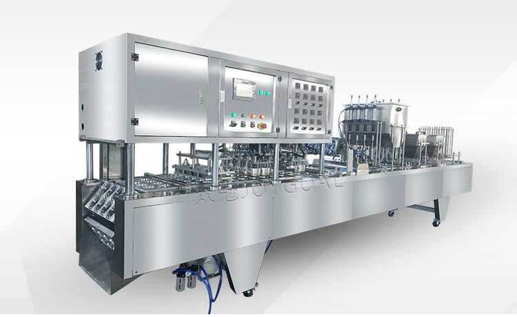 01 全自动杯盒灌装封口机 膏液体注塞颗粒称重包装机 果冻酸