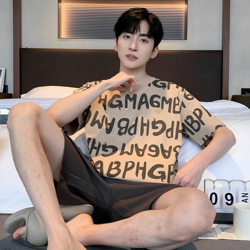 黑色字母-短-男