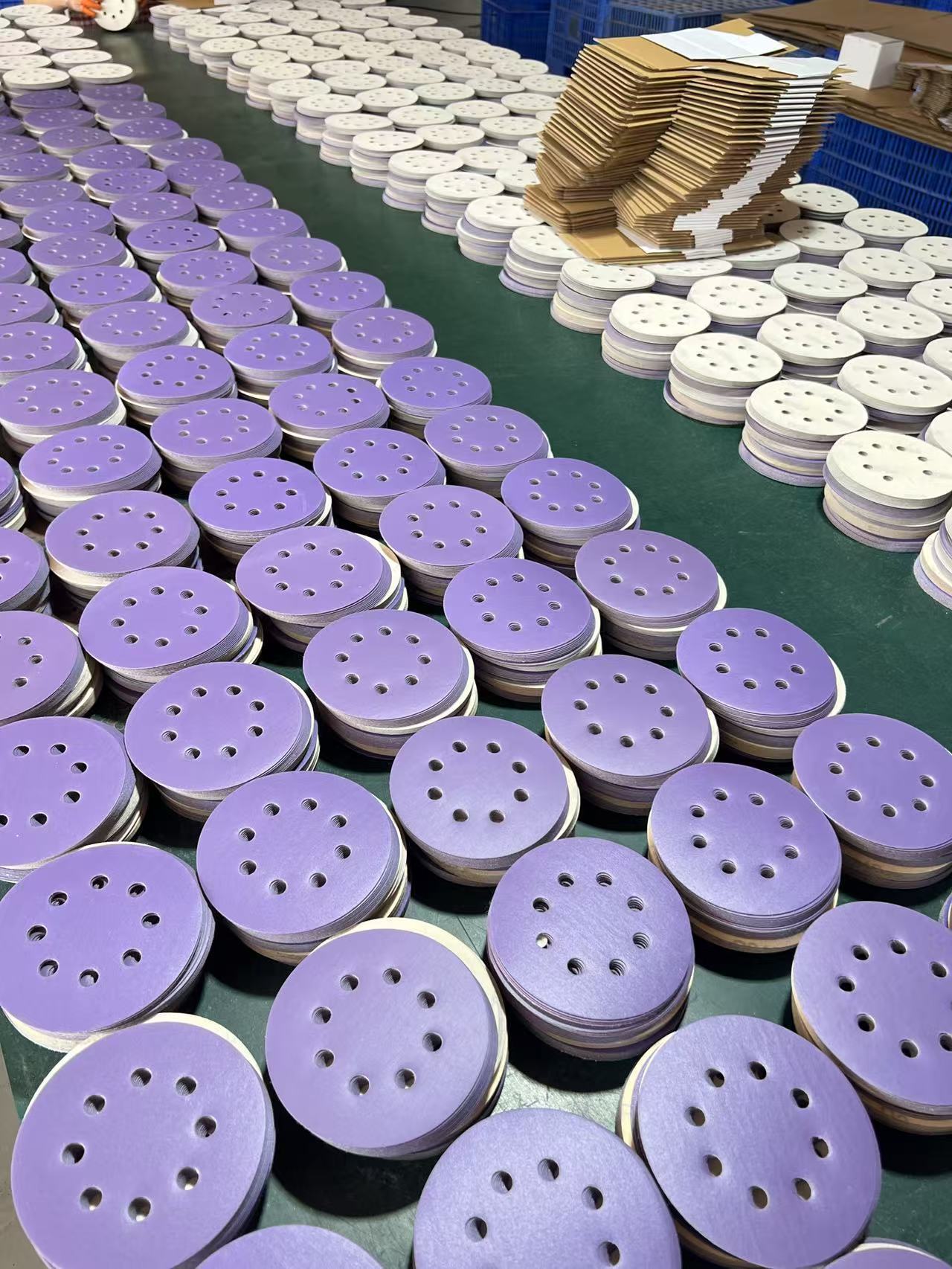 5寸8孔紫色陶瓷砂纸