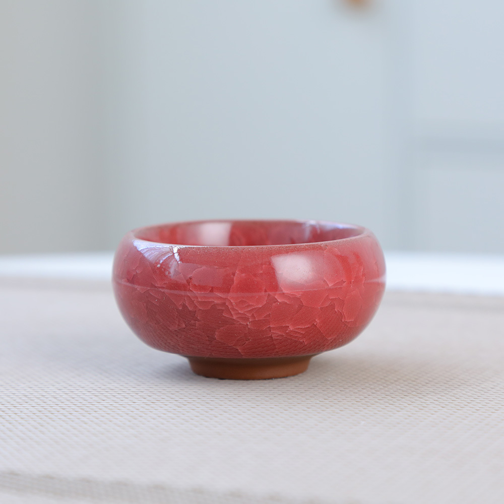 冰裂陶瓷花盆迷你拇指多肉花盆冰裂釉外贸跨境爆品八色多彩多肉盆