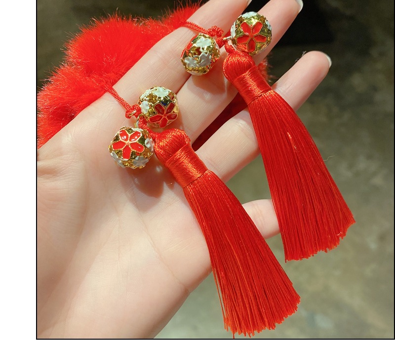 新年红色儿童发圈发夹