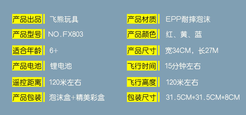 飞熊FX803遥控滑翔机J3遥控飞机