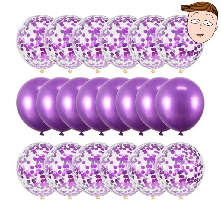 金属紫+紫色亮片