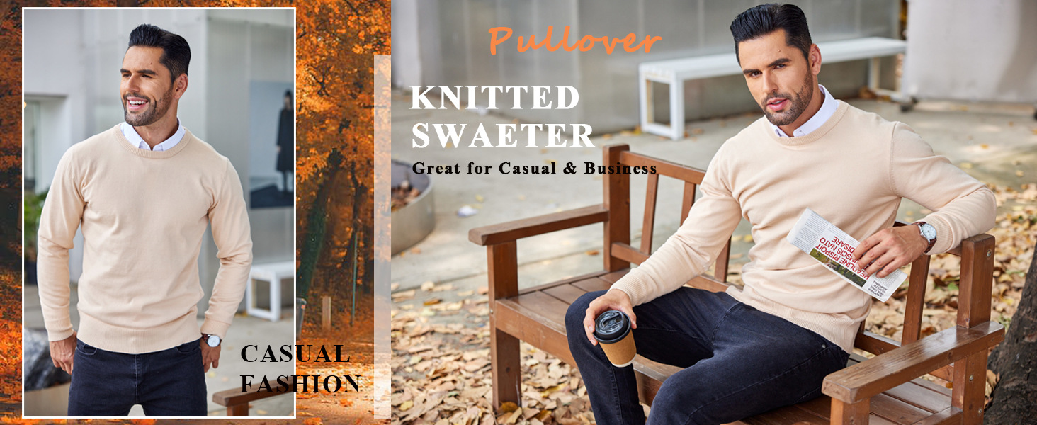 mens crew neck sweater