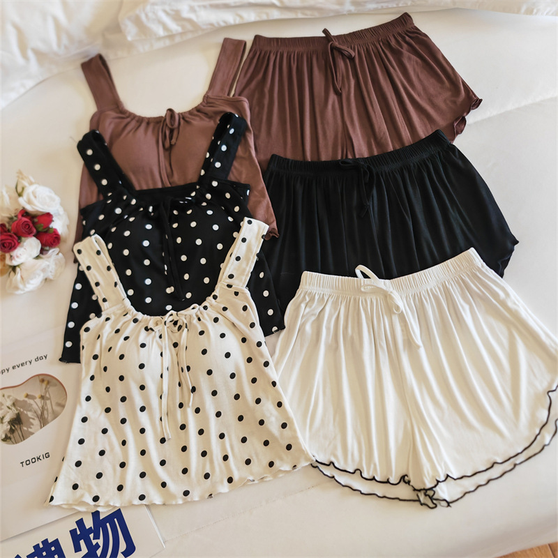 8394.2#波点白背心+白短裤2 (1)