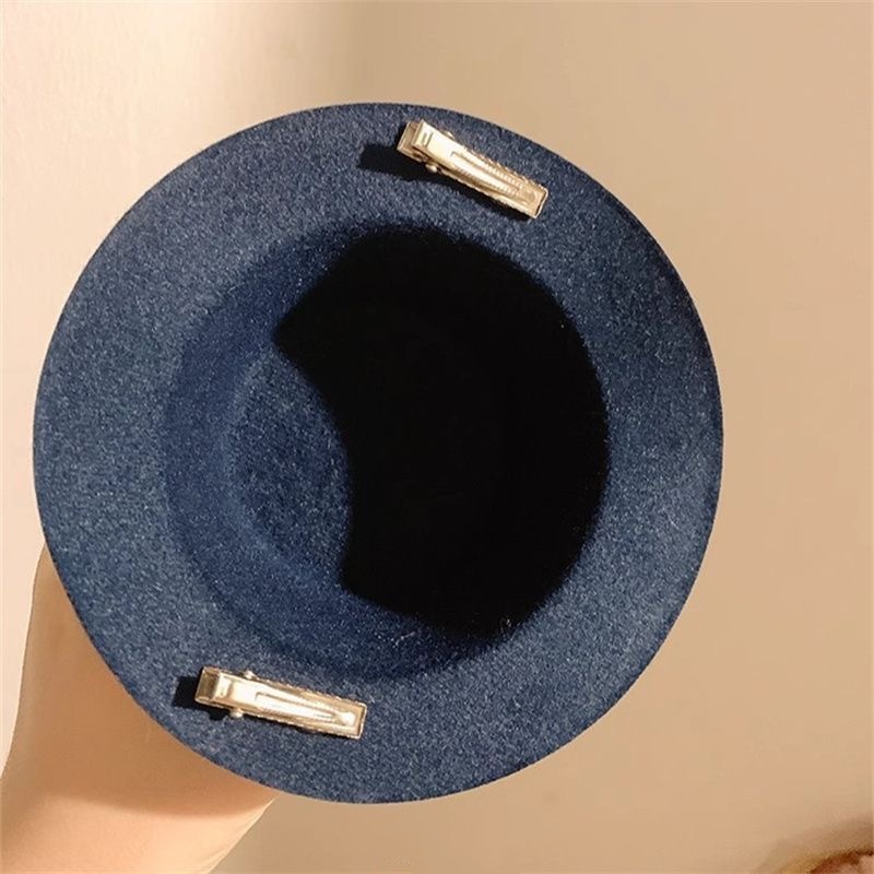 可以点火!奶油蛋糕牛仔蝴蝶结樱桃生日帽蜡烛发夹女可爱帽子头饰