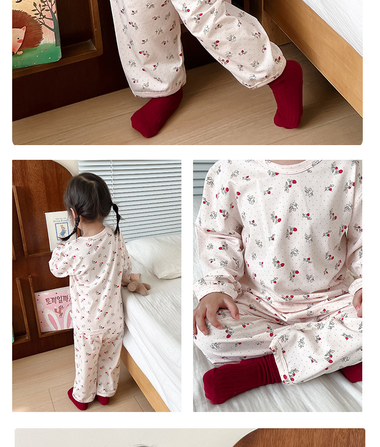 樱桃小花长袖套装_04