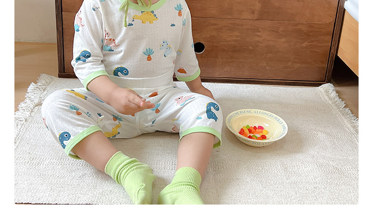 七分高腰套装彩色恐龙_06