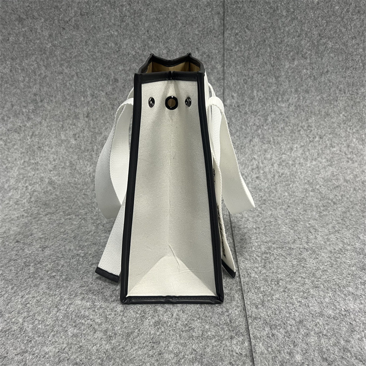 纯白色文艺气质高档帆布托特包手提袋单肩包