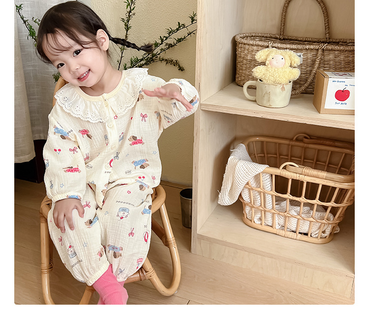 长袖纱布套装樱桃与蝴蝶结_05