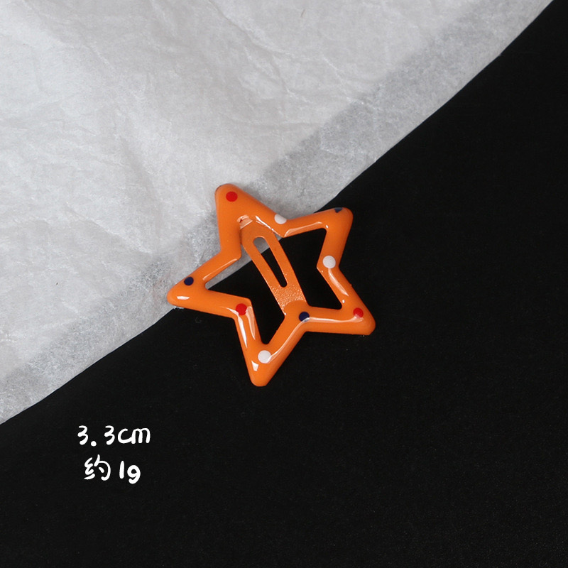 SKU图_波点星星发夹橙色SL-60025