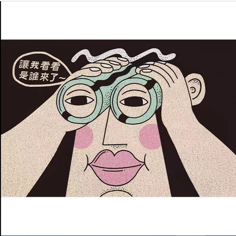 搞怪卡通地垫,丝圈地垫,入户门垫,耐脏防滑垫