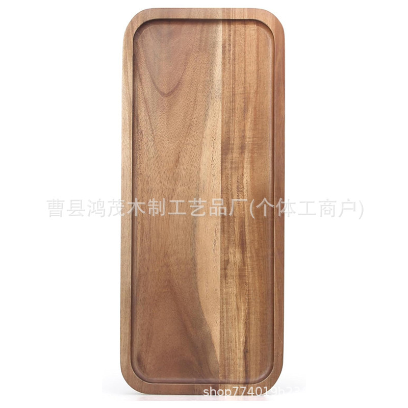 相思木杯垫茶盘酒店实木托盘创意水果甜点餐碟盘长方形壶承干泡盘
