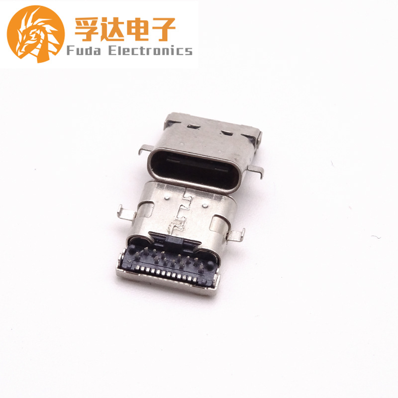 46.TYPE C24P母座10.0长沉板前插后贴四脚插板有
